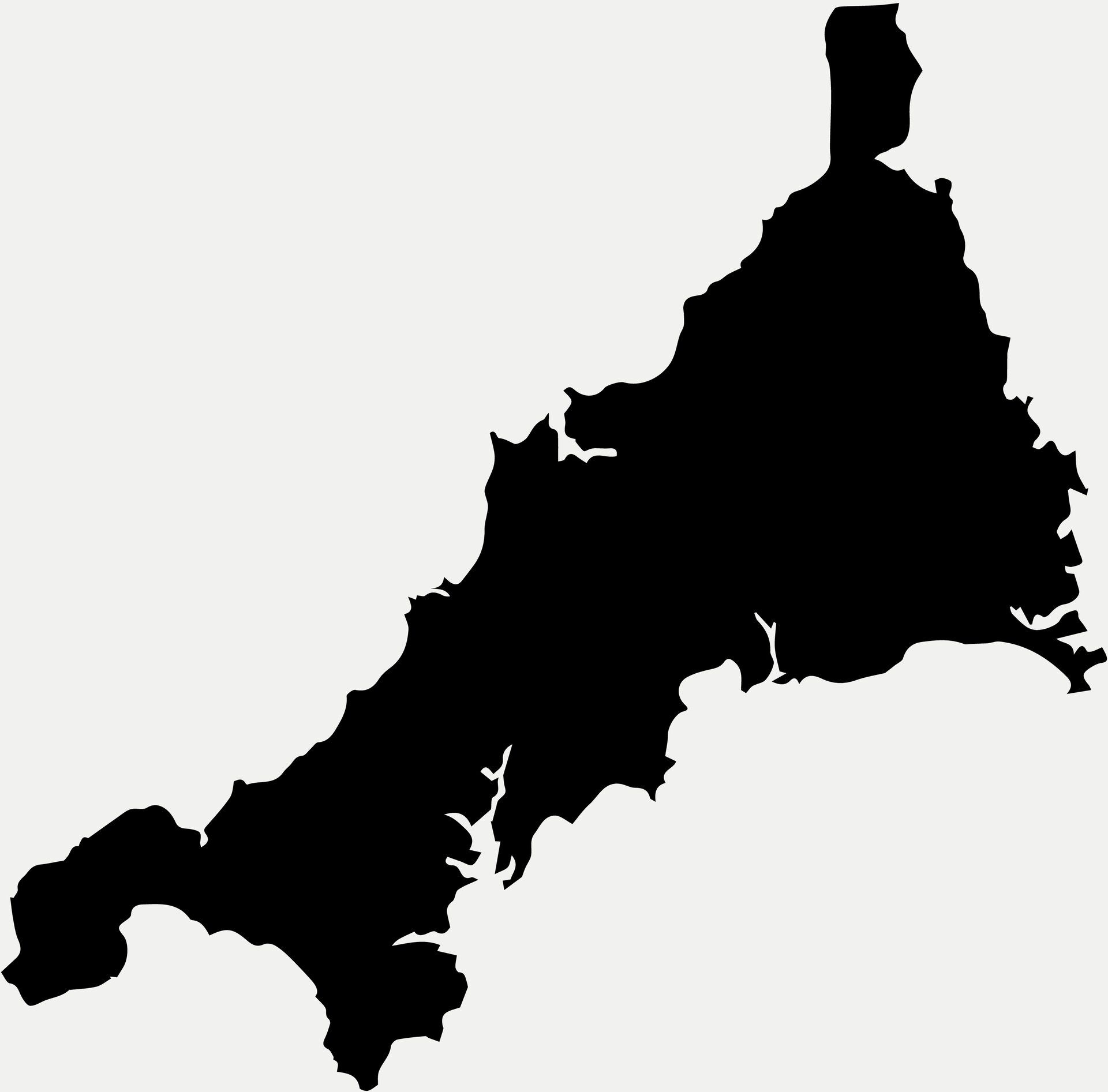 Map of Cornwall